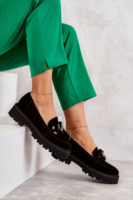 Laura Messi semišové čierne topánky Laura Messi semišové čierne topánky