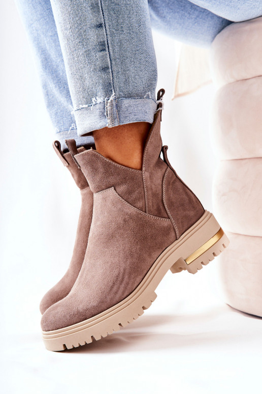 Vyhrievané čižmy v cappuccino farbe...