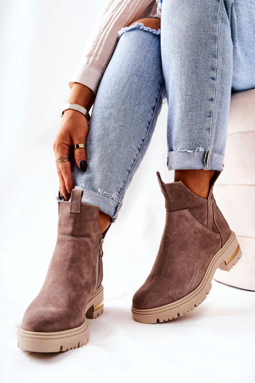 Vyhrievané čižmy v cappuccino farbe...