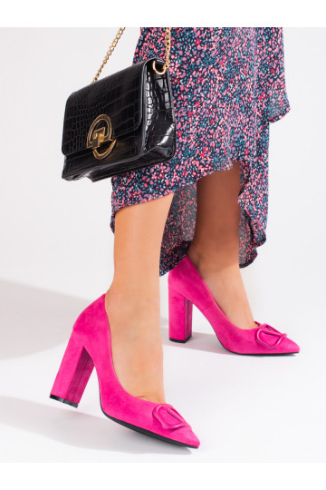 Semišové topánky na vysokom...