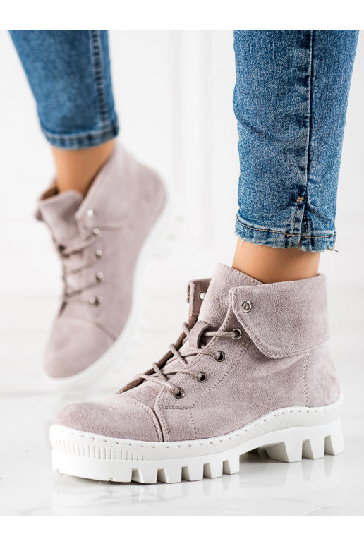 Svetlofialové dámske čižmy S.Barski Svetlofialové dámske čižmy S.Barski