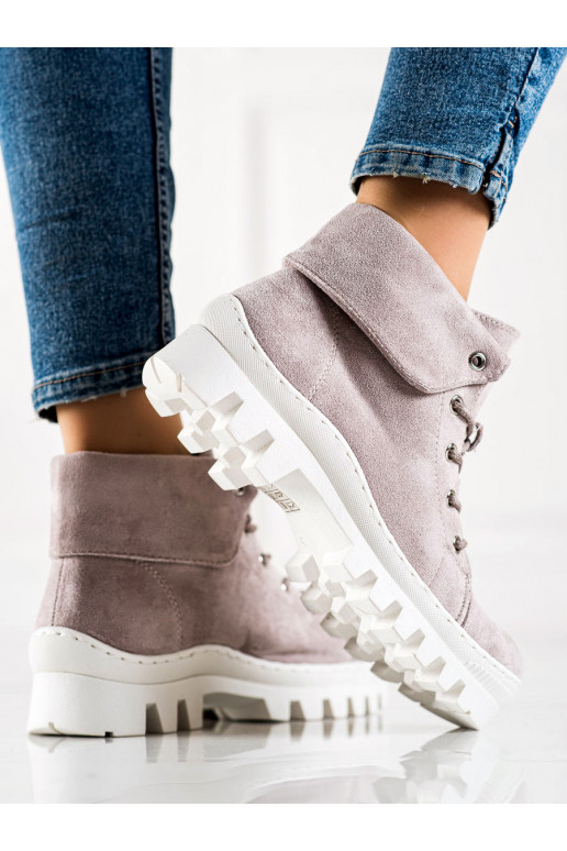 Svetlofialové dámske čižmy S.Barski Svetlofialové dámske čižmy S.Barski