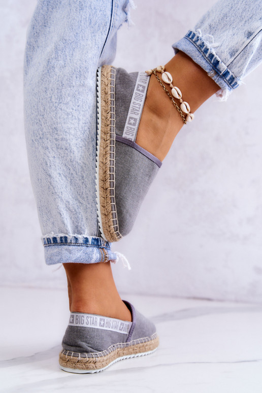 Látkové espadrilky v nápadnej sivej... Látkové espadrilky v nápadnej sivej...