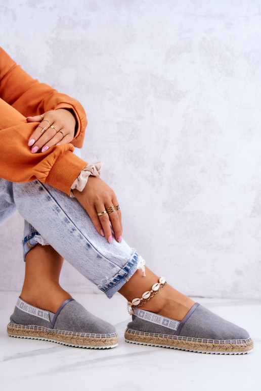 Látkové espadrilky v nápadnej sivej... Látkové espadrilky v nápadnej sivej...