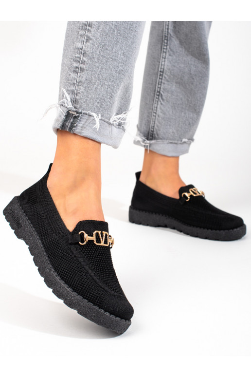 Čierne textilné mokasíny Shelovet pre... Čierne textilné mokasíny Shelovet pre...