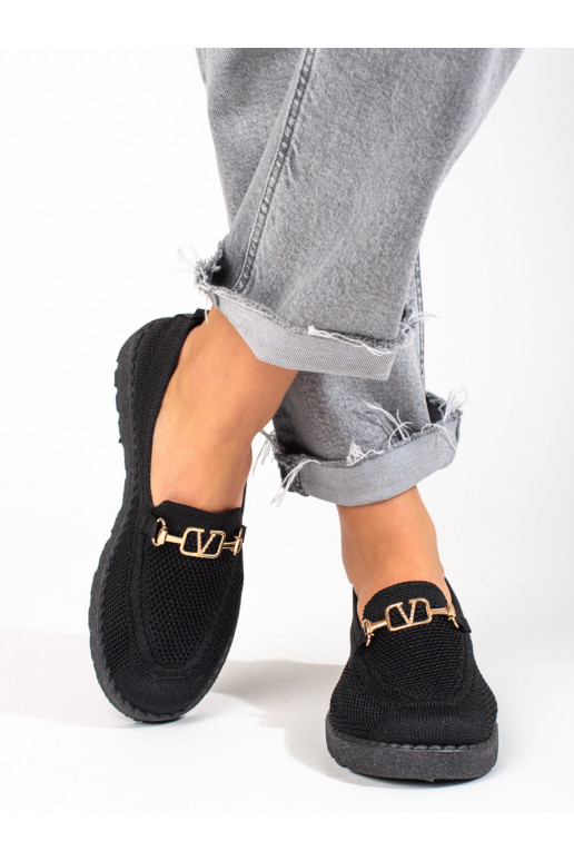 Čierne textilné mokasíny Shelovet pre... Čierne textilné mokasíny Shelovet pre...