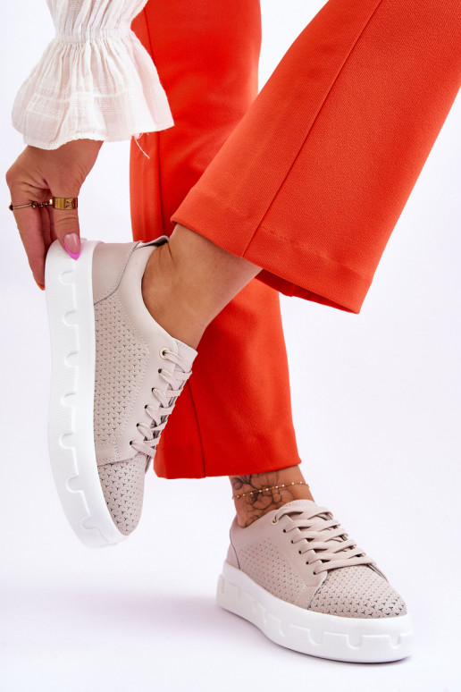 Športová obuv na platforme béžová...