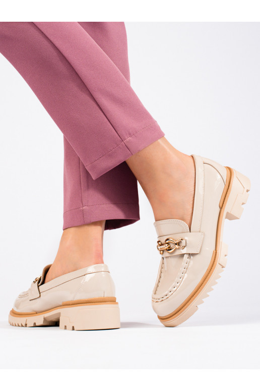 Členkové čižmy pieskovej farby so...