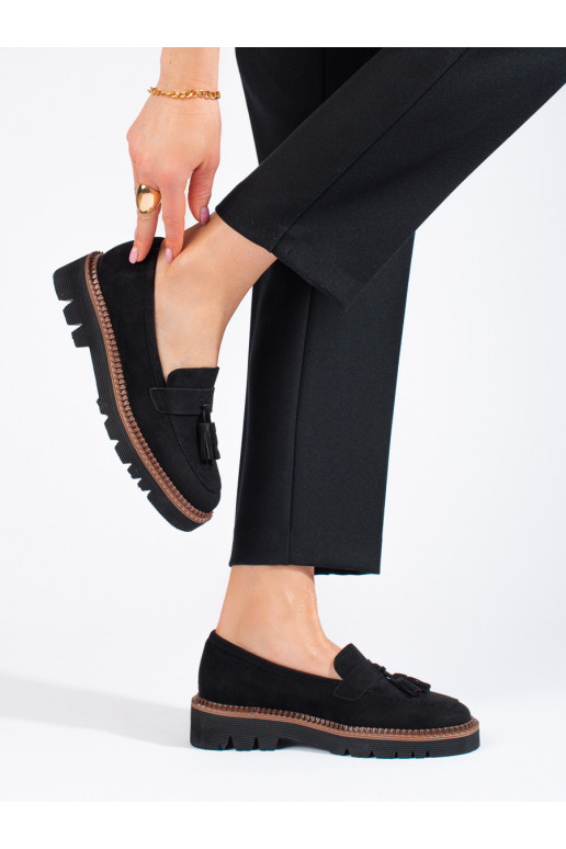 Čierne semišové mokasíny Vinceza pre... Čierne semišové mokasíny Vinceza pre...