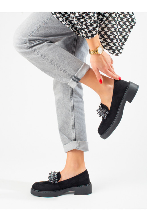 Čierne semišové mokasíny Potocki