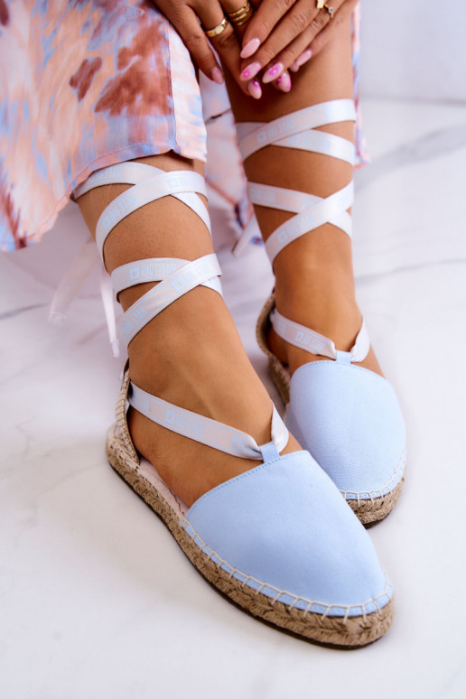 Modré šnurovacie espadrilky Big Star Modré šnurovacie espadrilky Big Star