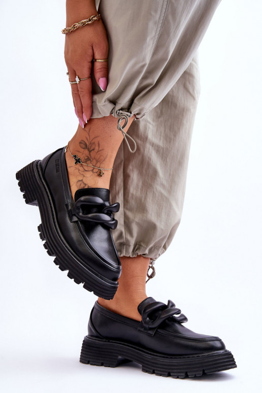 Mokasínové topánky Big Star čiernej...