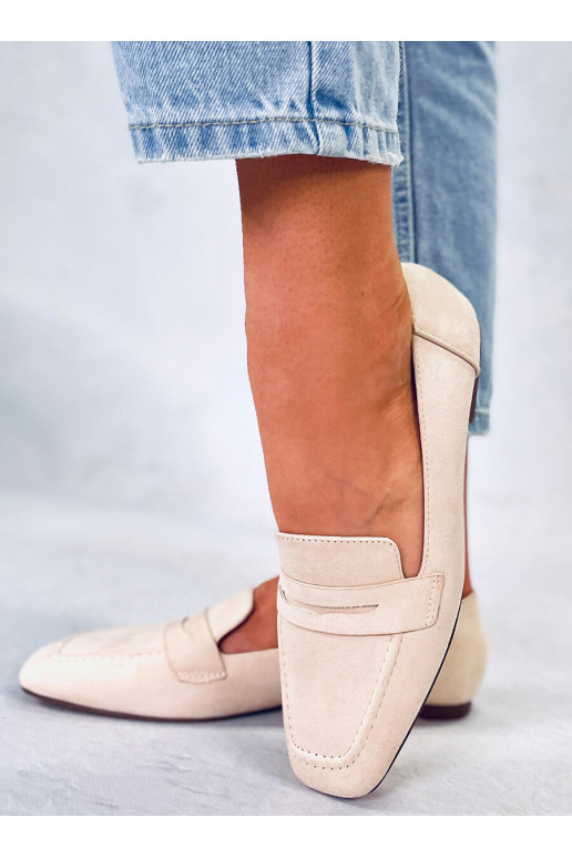 Semišové mokasíny CLASS BÉŽOVÁ