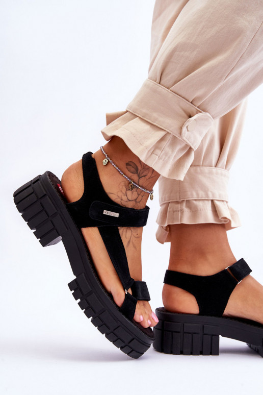 Pohodlné semišové sandále Big Star... Pohodlné semišové sandále Big Star...