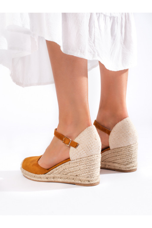 Šelovet hnedé espadrilky Šelovet hnedé espadrilky