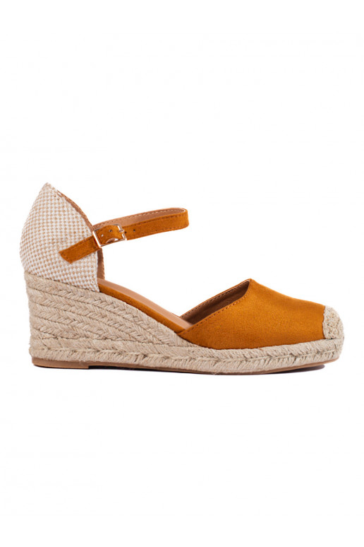 Šelovet hnedé espadrilky Šelovet hnedé espadrilky