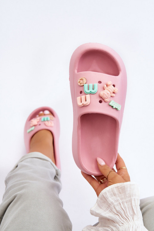 Svetloružové papuče Lorie s krásnymi...