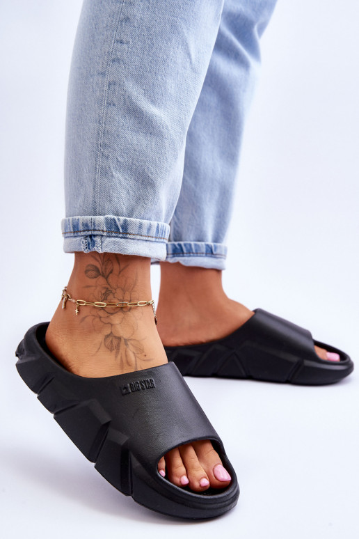 Ľahké papuče Big Star čiernej farby