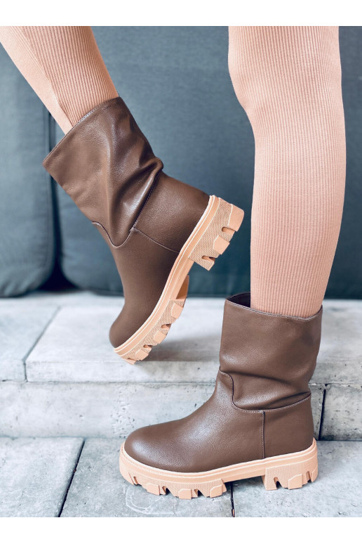 Dámske hnedé čižmy JOWITA GREEN Dámske hnedé čižmy JOWITA GREEN