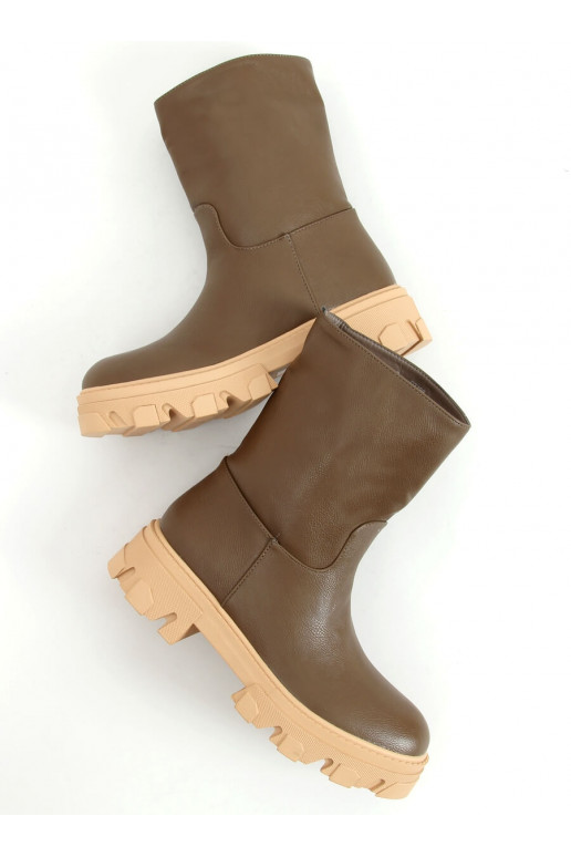 Dámske hnedé čižmy JOWITA GREEN Dámske hnedé čižmy JOWITA GREEN