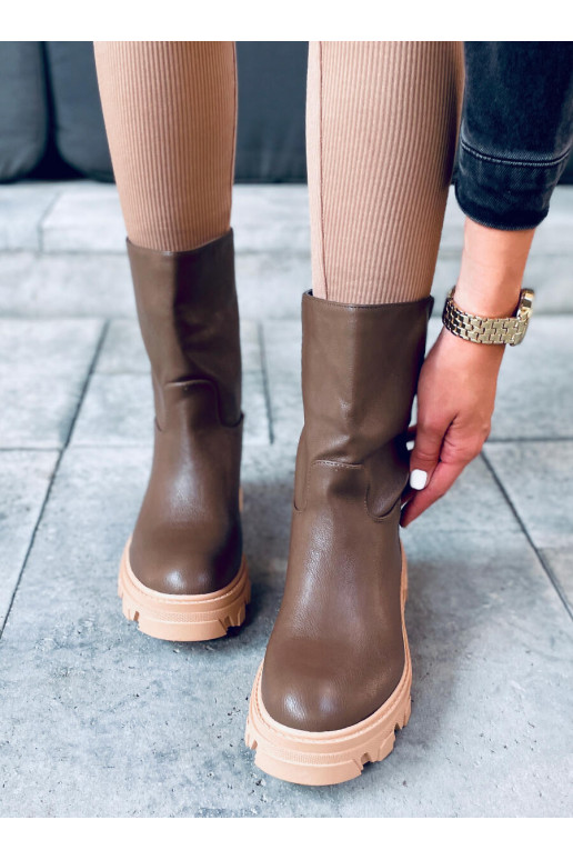 Dámske hnedé čižmy JOWITA GREEN Dámske hnedé čižmy JOWITA GREEN