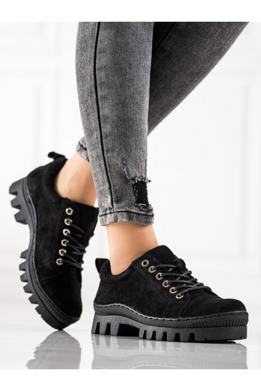 Čierne topánky na platforme S. Barski Čierne topánky na platforme S. Barski