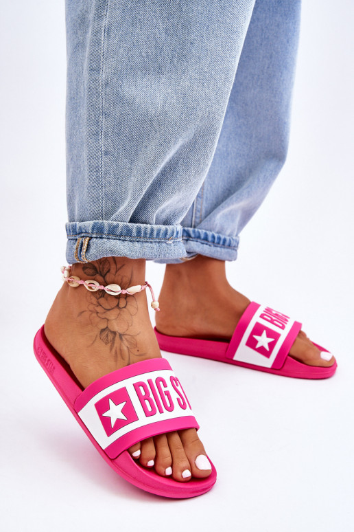 Ružové šľapky Big Star klasického modelu