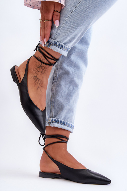 Balerínky so stuhami v čiernej farbe... Balerínky so stuhami v čiernej farbe...