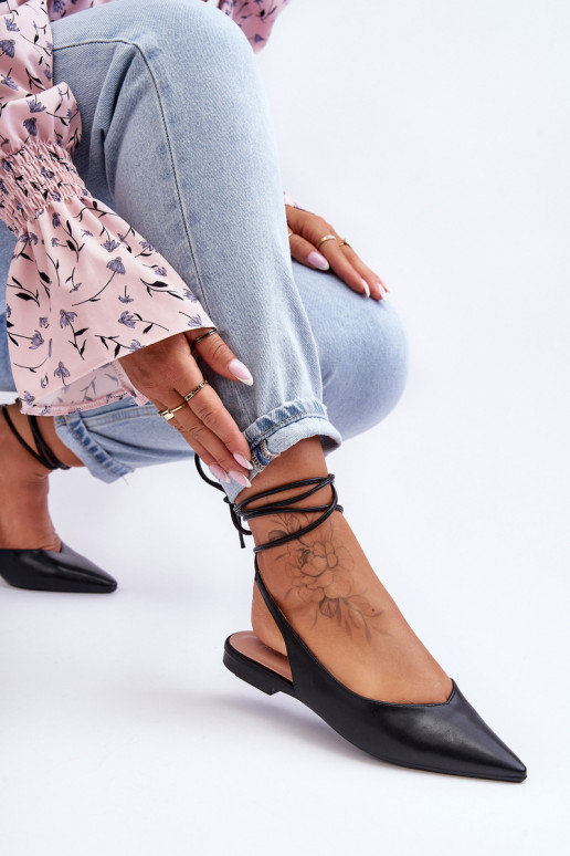 Balerínky so stuhami v čiernej farbe... Balerínky so stuhami v čiernej farbe...