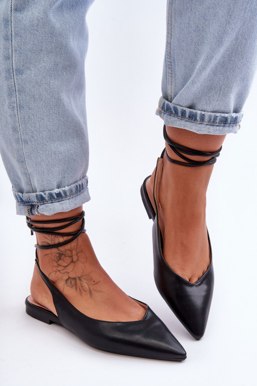 Balerínky so stuhami v čiernej farbe... Balerínky so stuhami v čiernej farbe...