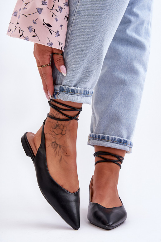 Balerínky so stuhami v čiernej farbe... Balerínky so stuhami v čiernej farbe...