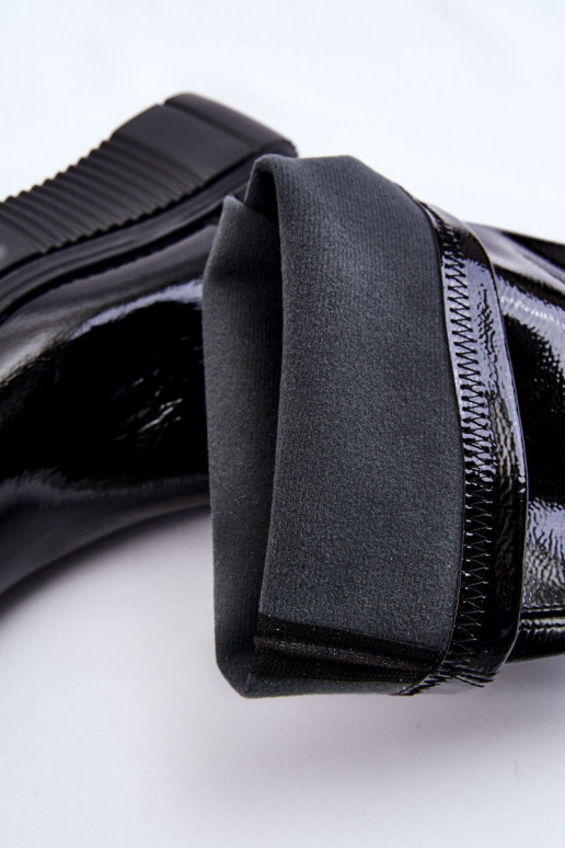 Dlhé topánky na platforme v čiernej...