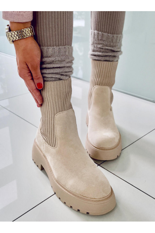 Elastické čižmy WINTERS BEIGE Elastické čižmy WINTERS BEIGE