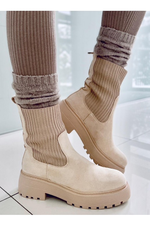 Elastické čižmy WINTERS BEIGE Elastické čižmy WINTERS BEIGE