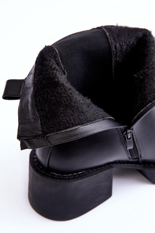 štýlové čižmy na širokom podpätku v...