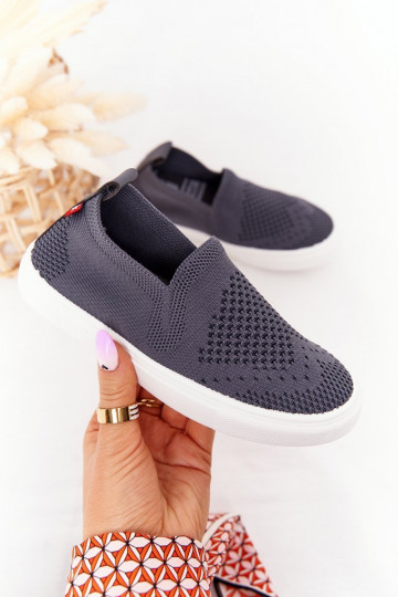 Detské nazúvacie tenisky Slip-On Big Star sivej farby