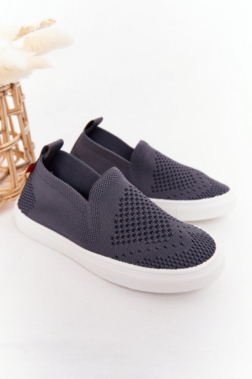 Detské nazúvacie tenisky Slip-On Big Star sivej farby 2