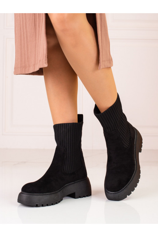 Dámske čižmy Shelovet čiernej farby Dámske čižmy Shelovet čiernej farby