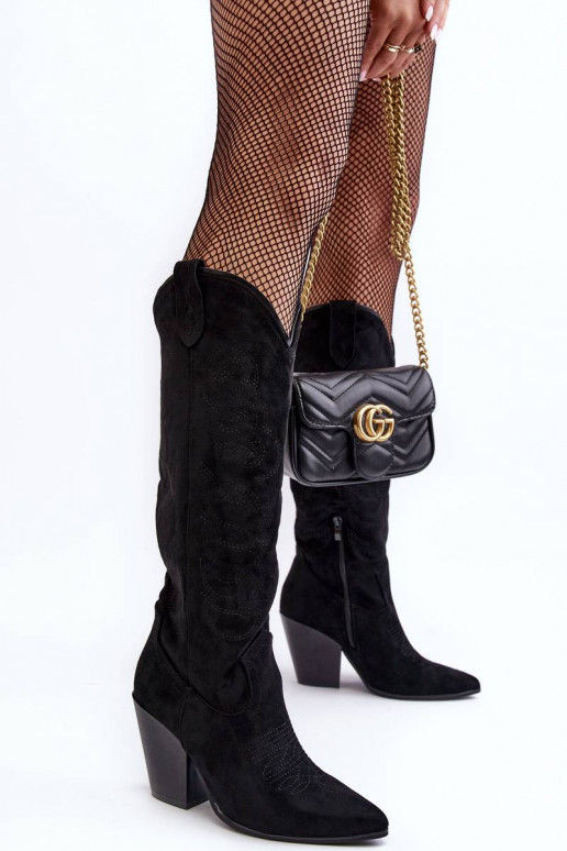 dlhé čižmy v kovbojskom štýle s... dlhé čižmy v kovbojskom štýle s...