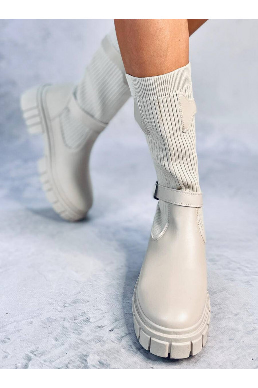 Dlhé čižmy béžovej farby RHEA BEIGE Dlhé čižmy béžovej farby RHEA BEIGE