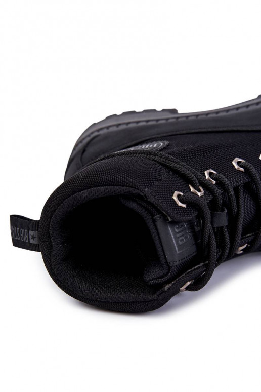 Čižmy Memory Foam Big Star čiernej farby Čižmy Memory Foam Big Star čiernej farby