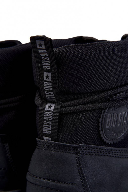 Čižmy Memory Foam Big Star čiernej farby Čižmy Memory Foam Big Star čiernej farby