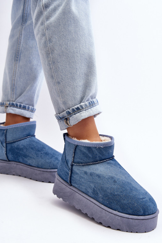 snehule s trblietkami s platformou v...