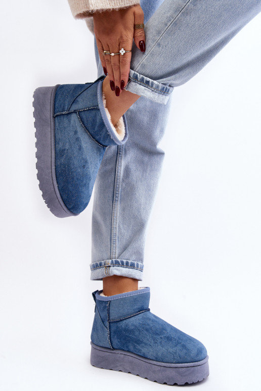 snehule s trblietkami s platformou v...