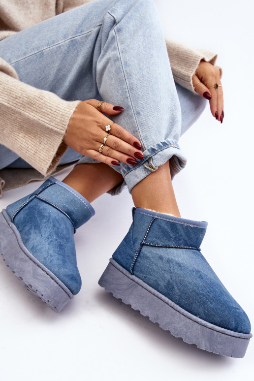 snehule s trblietkami s platformou v...