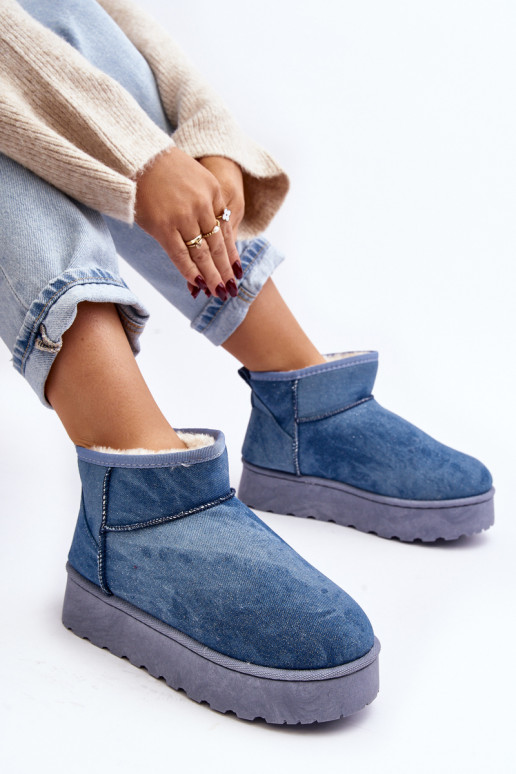 snehule s trblietkami s platformou v...