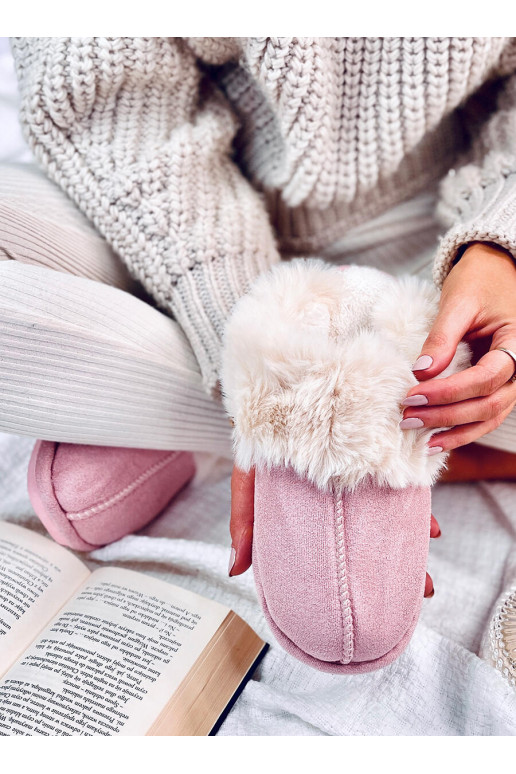 Papuče s kožušinkou ružovej farby OTTEYS Papuče s kožušinkou ružovej farby OTTEYS