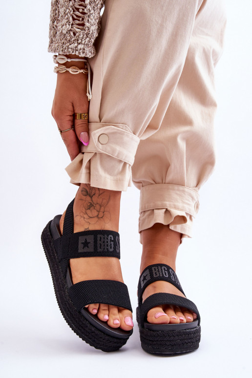 Čierne sandále modelu Big Star Čierne sandále modelu Big Star