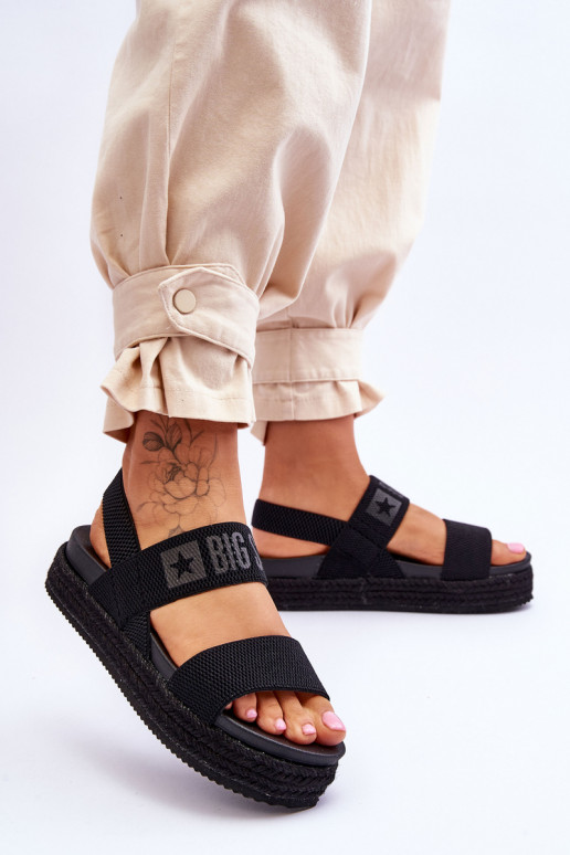 Čierne sandále modelu Big Star Čierne sandále modelu Big Star