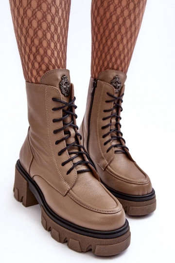 Vyhrievané čižmy v hnedej...